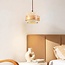 Japandi pendant light Travo made of travertine (natural stone) and light wood