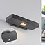 Compact solar wall light with sensor Nero