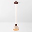 Japandi Marena pendant light in travertine (natural stone) and wood