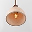 3-light Japandi pendant light Marena in travertine (natural stone) and wood