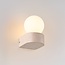 Wall lamp Alessa - travertine (natural stone) with glass globe