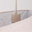 Minimalist pendant light Lureva beige with linen shade, 2-light