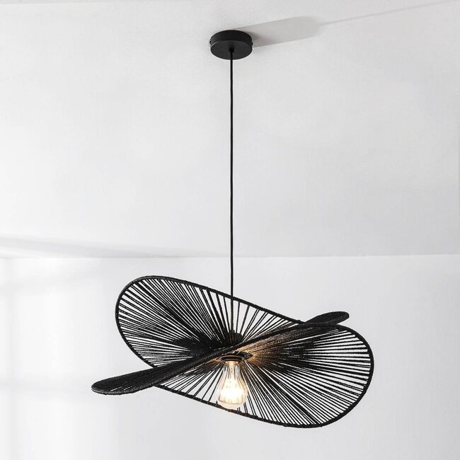 Modern boho-chic pendant lamp Janah - Black