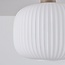 Ilyana ribbed opal white glass ceiling light in beige