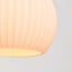 6-light pendant light Odalyn - beige with ribbed opal white glass
