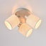 Beige Avan ceiling light with 3 adjustable linen shades
