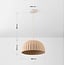 Wabi-Sabi pendant light Kawasu with stone effect in light caramel