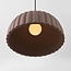 Wabi Sabi pendant light Kawasu - stone effect in warm brown