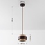 Natural Travé pendant lamp made of travertine (natural stone) and wood