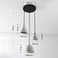 3-light Wabi-Sabi pendant lamp Riva in cement look