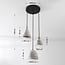 3-light Wabi Sabi pendant light Riva in a cement look