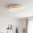 Ceiling light Palomo white with ribbed edge and 3-step dimmable LEDs