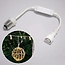 E27 coupling adapter, white – for connecting Christmas string lights to a festoon cable