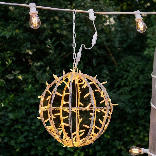 E27 coupling adapter, white – for connecting Christmas string lights to a festoon cable