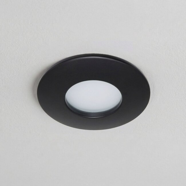 Recessed spotlight Rex - black, splashproof