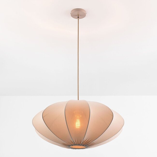 Elyora fabric pendant light - taupe