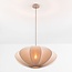 Pendant lamp Elyora in taupe fabric