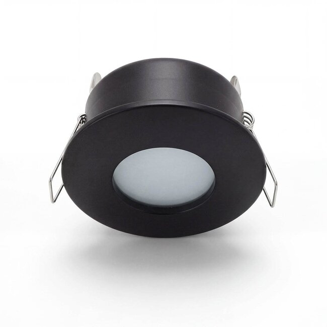 Recessed spotlight Rex in black for the bathroom