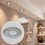 Recessed spotlight Rex in silver for the bathroom