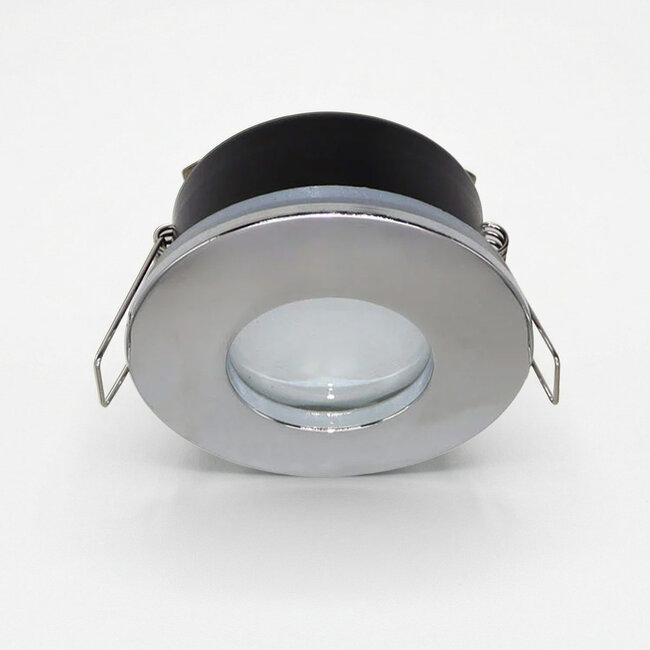 Recessed spotlight Rex in silver for the bathroom