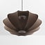 Pendant lamp Elyora in brown fabric