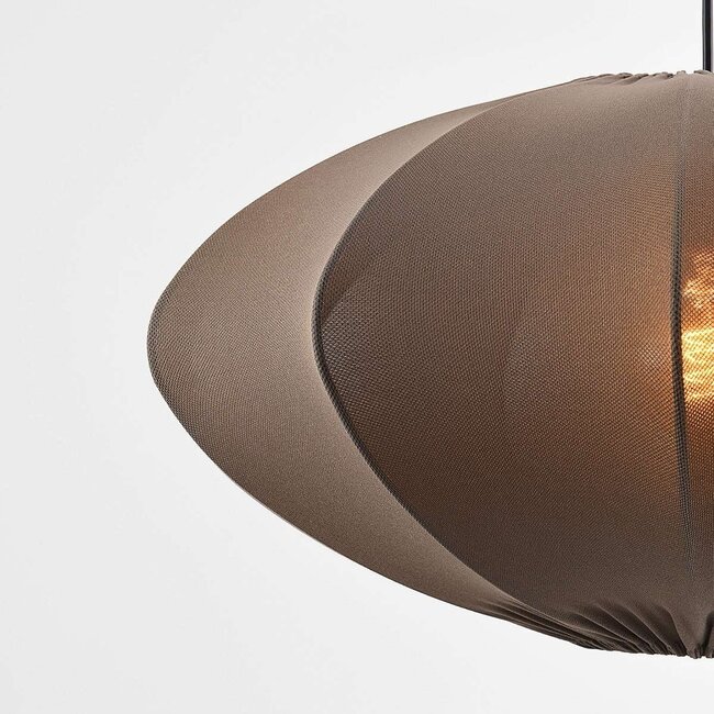 Elyora fabric pendant light - brown