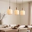 Pendant light Syvra 3-light fabric - taupe