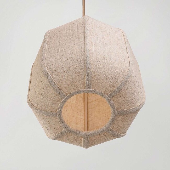 Pendant light Syvra 3-light fabric - taupe