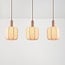 Pendant light Syvra 3-light fabric - taupe