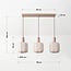 Pendant light Syvra 3-light fabric - taupe
