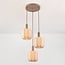 Pendant light Fynra 3-light fabric - taupe