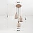 Pendant light Fynra 3-light fabric - taupe