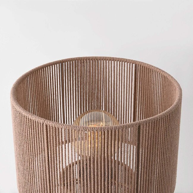 Rilva table lamp made from natural cotton rope