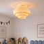 ceiling light Mavro - layered fabric shade in cream beige