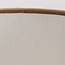 Modern Ovala pendant light with beige linen shade and brown accents Ø60 cm
