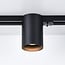 1-phase track system of 3 m with Zylox spotlights in black