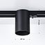 1-phase track system of 3 m with Zylox spotlights in black