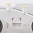 1-phase track system of 3 m with Zylox spotlights in white