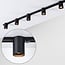 1-phase track system of 1.5 m with Zylox spotlights in black