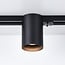 1-phase track system of 1.5 m with Zylox spotlights in black