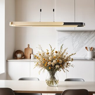 pendant light Lilia - black and gold with 3-step dimmable LED
