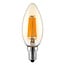 E14 3-step dimmable LED filament candle bulb, amber 5.5W