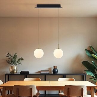pendant light Svea - gold with opal glass and 3-step dimmable LED