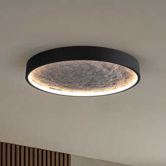 3-step dimmable ceiling lamp, Black with grey stone effect, Ø40, 18W