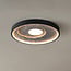 Modern ceiling lamp Cercul in black with grey stone effect