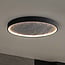 ceiling light Cercul large 3-step dimmable - black and grey stone effect