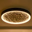 ceiling light Cercul large 3-step dimmable - black and grey stone effect
