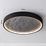 ceiling light Cercul large 3-step dimmable - black and grey stone effect