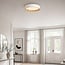 LED ceiling light Larios, 3-step dimmable Ø39 cm - white with wood accent