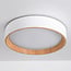 LED ceiling light Larios, 3-step dimmable Ø39 cm - white with wood accent